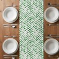 thumbnail image 4 of Table Runner 72 Inches Long for Kitchen Dining, Green Line Dresser Scarf Farmhouse, Dining Table Decorations for Wedding/Parties, Vintage Abstract Geometric Stripes Watercolor 16 x 72 In, 4 of 8