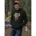 thumbnail image 2 of Colored Elephant Design Hoodie Men -Image by Shutterstock, Male 5X-Large, 2 of 4
