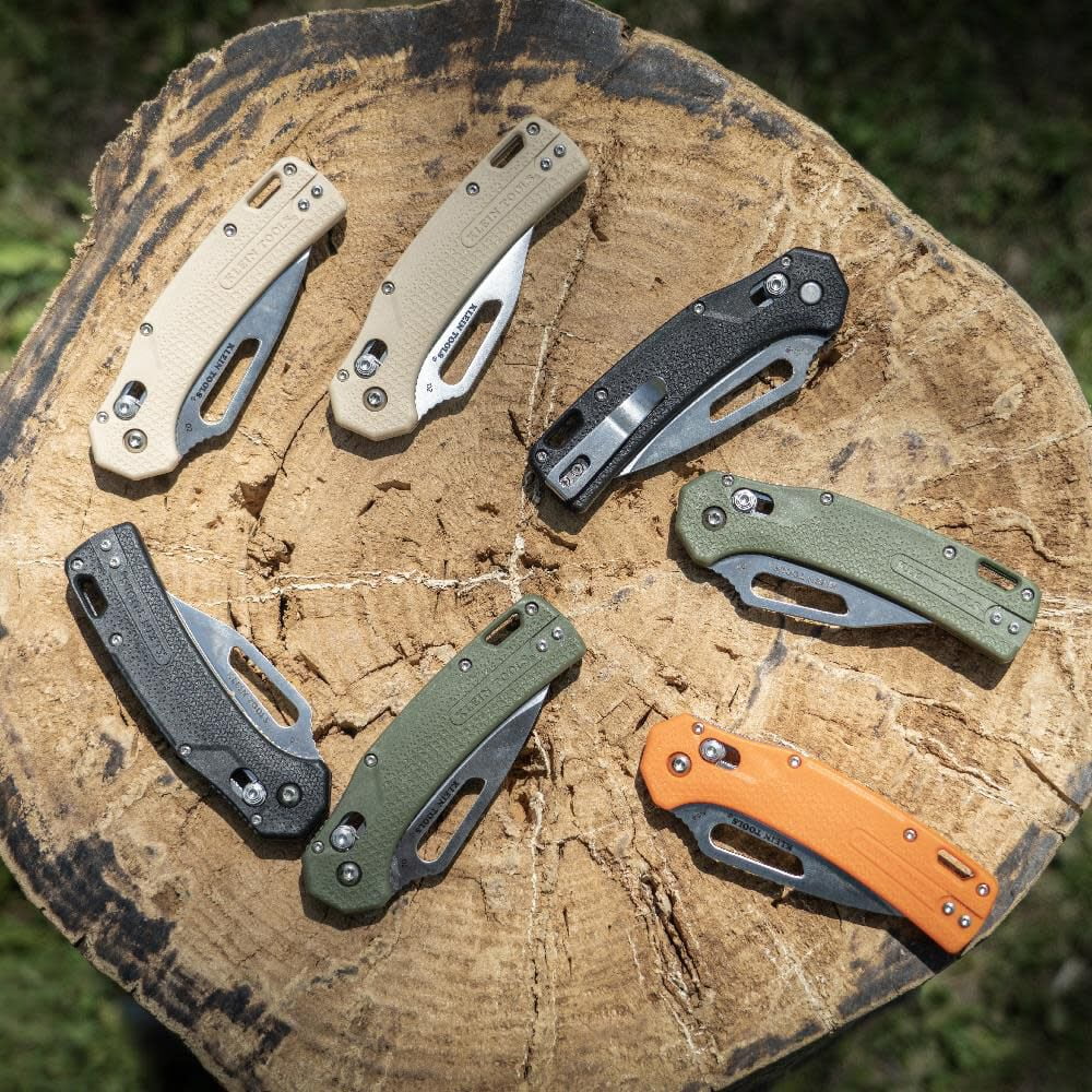 Klein Tools Kto Clip Point Blade Knife, Sand