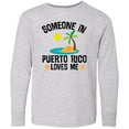 thumbnail image 3 of Inktastic Someone in Puerto Rico Loves Me Long Sleeve Youth T-Shirt, 3 of 5