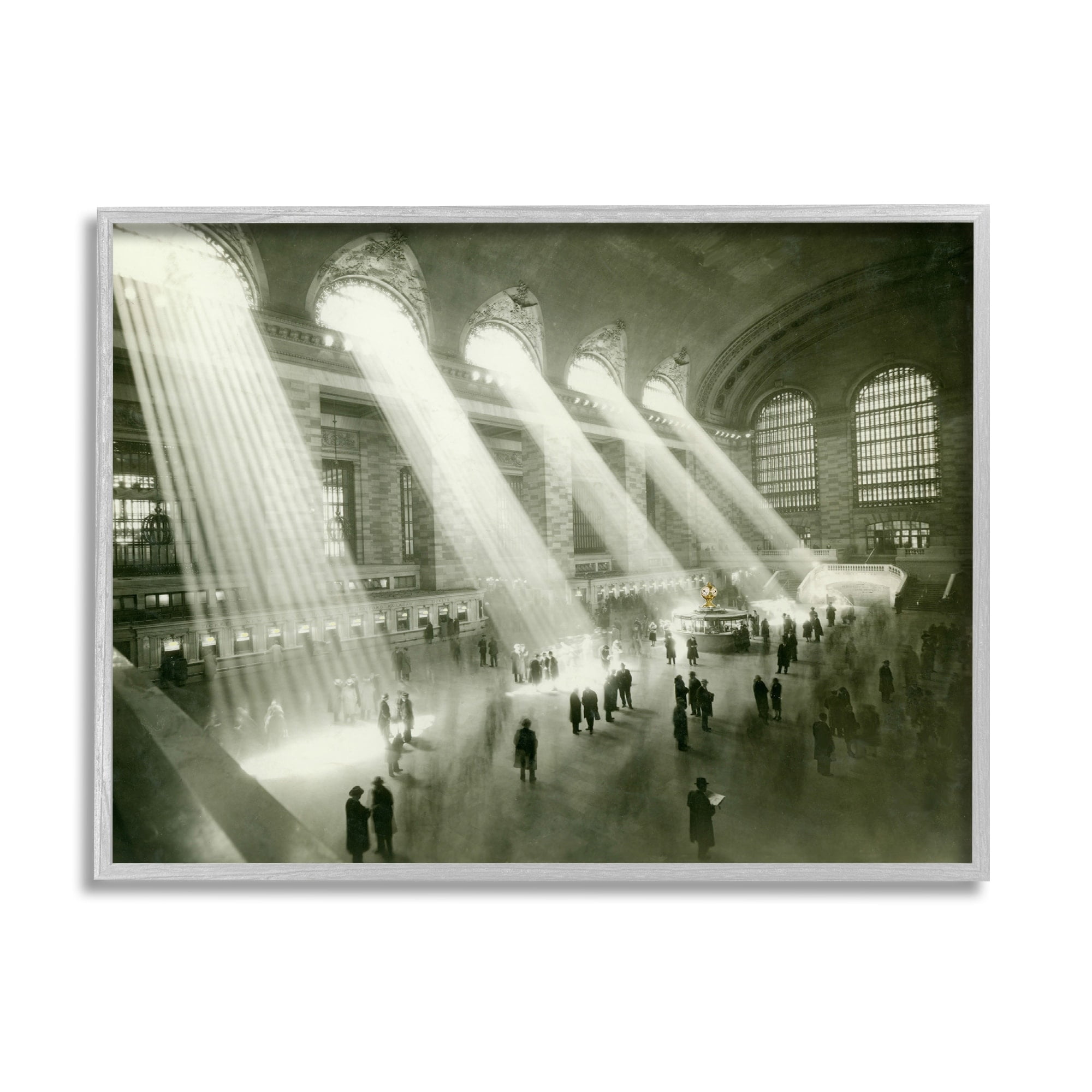 Stupell Industries Vintage Black & White Photograph Arched Windows Sunlight Framed Wall Art, 30 x 24, Design by Amy Brinkman