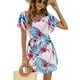 thumbnail image 1 of Vestido playero de mujer con escote en V, vestido playero corto de manga corta, vestido playero de alta intensidad, 1 of 3