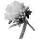thumbnail image 5 of Broche de boda Artificial Sunnimix Boutonniere Corsage Broche Pin Gris blanco y plateado, 5 of 8