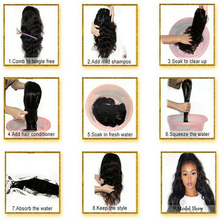 HSMQHJWE Lace Front Real Hair Wigs for Women 100 Pcs 1 Pack Of