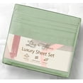 thumbnail image 3 of Leluxe Home Bed Sheet Sets, 1800 Series 3 Piece, Microfiber Extra Deep Pocket Twin Sheet Sets, Sage, 3 of 9