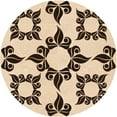 thumbnail image 1 of Ahgly Company Indoor Round Patterned Saddle Brown Area Rugs, 4' Round, 1 of 6