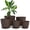 Brown, variant on Home Plant Pots Indoor with Drainage Holes – Set of 5  Plastic Flower Pots (7/6.6/6/5.3/4.8 Inch) – Modern Planters for Indoor Plants, Room & Office Décor
