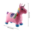 thumbnail image 3 of Salto de Caballo inflable hinchable Buen Rebote Engrosar Colores Brillantes Y Lindo Paseo en Juguetes de Animales para Niños en Casa, 3 of 8
