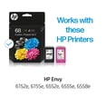 thumbnail image 2 of Cartuchos de tinta HP 68 negro/tricolor (paquete de 2) para Envy 6100e, 6500e, 2 of 9