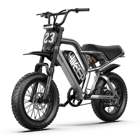 Efunkeep K6mini 16" Fat Tire Electric Bike for Teens, 750W Motor, 48V 15Ah Removable Battery, Full Suspension, UL2849 Certified