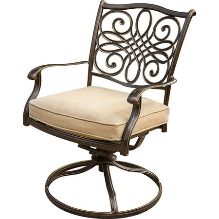 Hanover Traditions 9-Piece Aluminum Outdoor Dining Set, Natural Oat