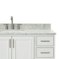 thumbnail image 4 of Ariel Stafford 55 Inch Single Rectangle Sink Vanity With Carrara White Marble Countertop W/0.75" Edge In White, 4 of 11