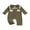 Green, variant on Cjfdfy Newborn Baby Boy Spring Fall Winter Clothes Infant Baby Boys Cotton Linen Outfit 0 3 6 12 18 Months Lapel Romper One Piece Contrast Color Long Sleeve Button Down Jumpsuit with Chest Pockets