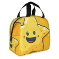 thumbnail image 2 of Fotbe Happy Cartoon Star Bolsa Térmica con Estampado y Forro de Aluminio Grueso Bolsa de Almuerzo con Bolsillo Frontal para Hombres y Mujeres, Ideal para Trabajo, Escuela, 2 of 8