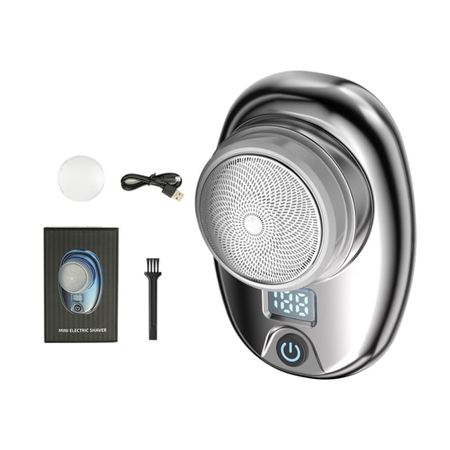 Mini máquina de afeitar de barba Máquina de afeitar electrónica con pantalla digital para acampar al aire libre Hugtrwg Para estrenar