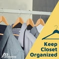 thumbnail image 5 of Lifemaster Solid Wooden Hanger Set - 10 Pieces Non-Slip Versatile Closet Space-Saving Hanger Set for Suit, Coat, Camisole, Jacket, Pants, and Dresses with 360° Swivel Hook, 5 of 7