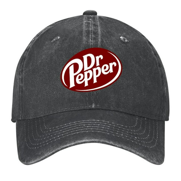 Dr-Pepper-Walking-Logo Hats for Men Women Flat Bill Baseball Cap Trucker Cap Adult Unisex