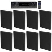 Technical Pro 6000w 6-Zone Home Theater Bluetooth Receiver+8) Slim Wall Speakers