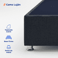 thumbnail image 4 of LASE Muebles Base para Cama Box Matrimonial Resistente para Colchón Tapiz Lino Oxford, 4 of 7