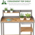 thumbnail image 4 of QueipA  Wooden Potting Bench Table with Sink, Outdoor Garden Table Work Bench with Shelf, Workstation for Outside Patio Lawn, 4 of 8