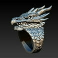 thumbnail image 4 of FENOHREFE Vintage Punk Dragon Rings For Men Nordic Styles Stainless Steel Jewelry For Parties Or Halloween Gifts, 4 of 8