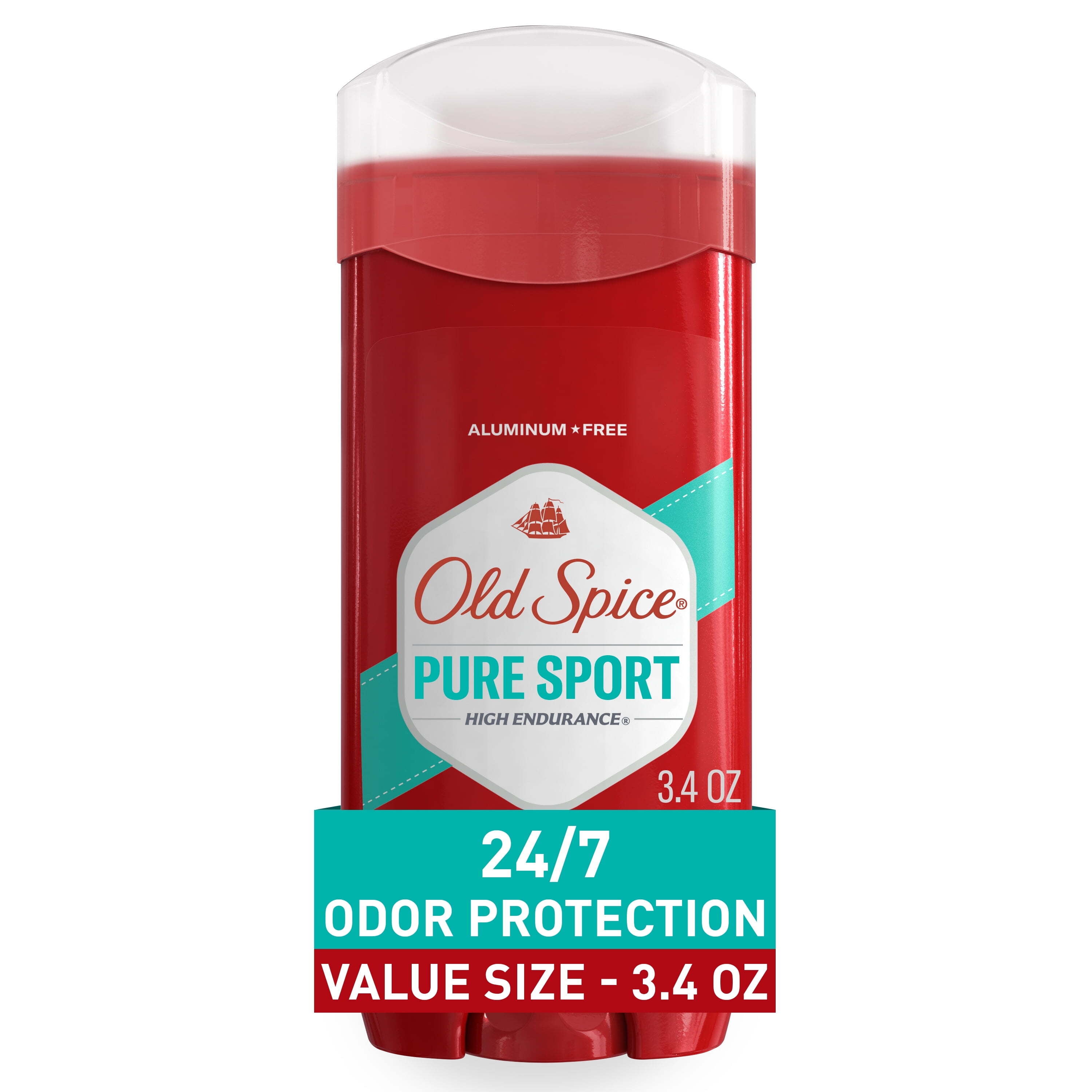Old Spice Pure Sport High Endurance Deodorant, Aluminum-Free, 2.4