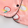 thumbnail image 4 of Zanarzt Toddler Boy Silk Pajamas 2 Piece Kids Satin Pajamas Sets Baby Boy Girl Button Down Silk Sleepwear 2 Piece Short Sleeve Loungewear Clothes Set Pink,12-18 Months, 4 of 8