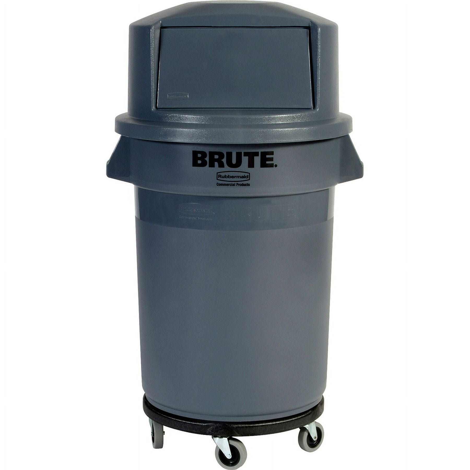 Rubbermaid Commercial Easy Twist Round Dolly - 350 Lb Capacity - 5 Casters - Structural Foam - Black - 2 / Carton