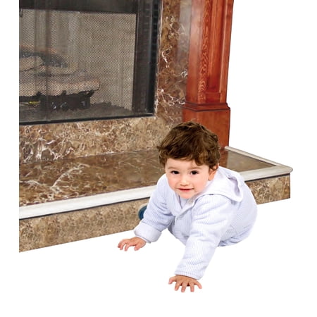 KidKusion Hearth Cushion Taupe Foam Rubber Edge and Corner Guard, Adhesive Mount, 81 in, 3 Piece