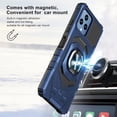 thumbnail image 5 of Compatible for T-Mobile REVVL 6 5G Case with Tempered Glass Screen Protector [Military Grade] Ring Car Magnetic Mount Kickstand Shockproof Phone Cover - Blue, 5 of 7