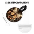 thumbnail image 5 of Butterfly Fission Diagram 2Pcs PU Leather Round Luggage Tags with Privacy Cover and Name ID Tag for Suitcase, Handbags, Backpacks, School Bags, 5 of 6