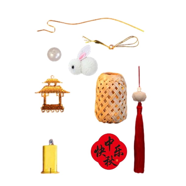 Kit para hacer faroles del Festival del Medio Otoño, kit de manualidades para faroles chinos para bodas. Estilo E 36cmx4.5cm
