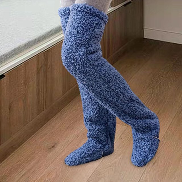 Calcetines Por Encima de La para Mujer, Medias Peludas para Dormir en Casa, Cálidas, Súper Suaves, hasta El Muslo, para El Hogar Y La 90cm Salvador Calcetines largos y peludos