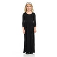 thumbnail image 4 of Tiijoy Girls Long Sleeve Scoop Neck Maxi Dress Solid Casual Princess Dress, Sizes 9-10, 4 of 4