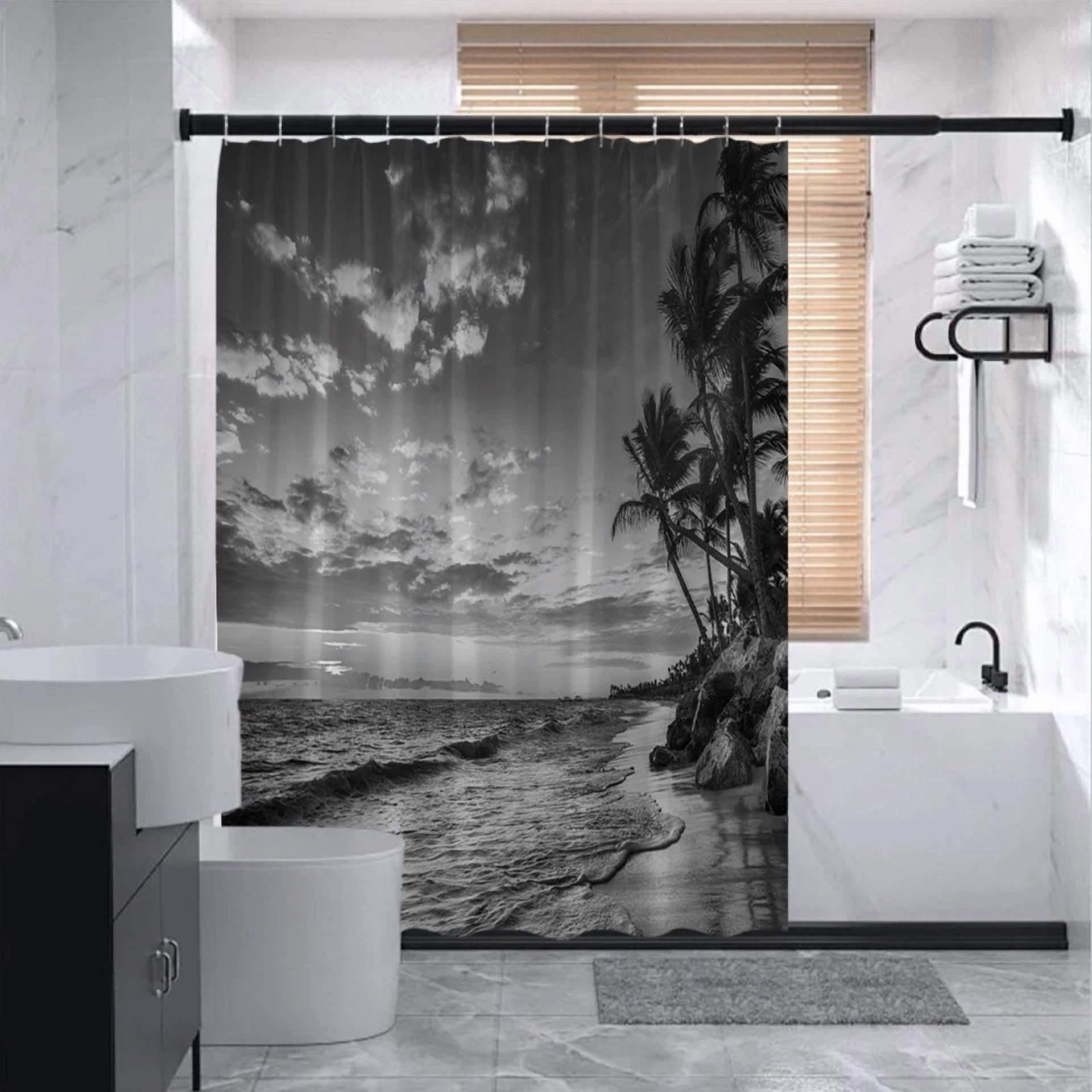 BUTTERFLY- 1Pc Shower Curtain -Polyester Fabric- 70.8X70.8 Inches With Hooks-6933A