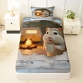 thumbnail image 3 of Erosebridal Happy Camping Twin Sheet Sets 3pcs for Teens,Kids Boys Girls Cartoon Animal Guinea Pig Bedding,Lightweight Room Decor, 3 of 5