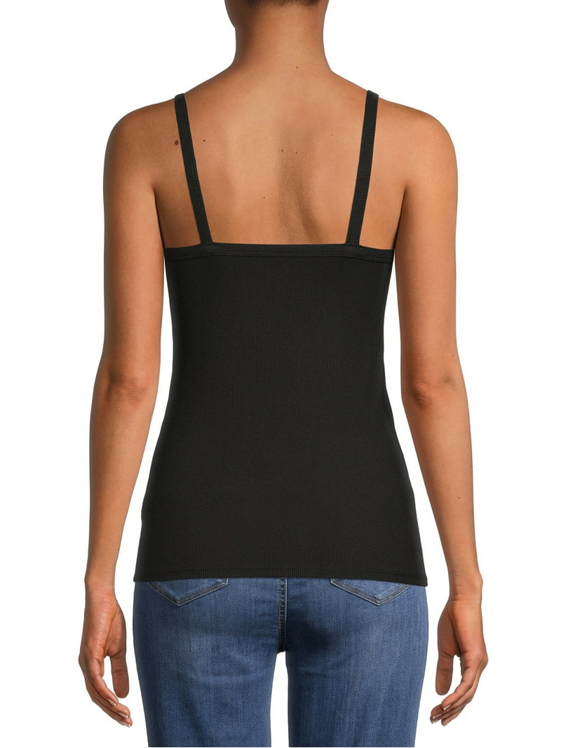 No Boundaries Juniors' Ribbed Cami Tank Top XS-XXXL Stretch Soft
