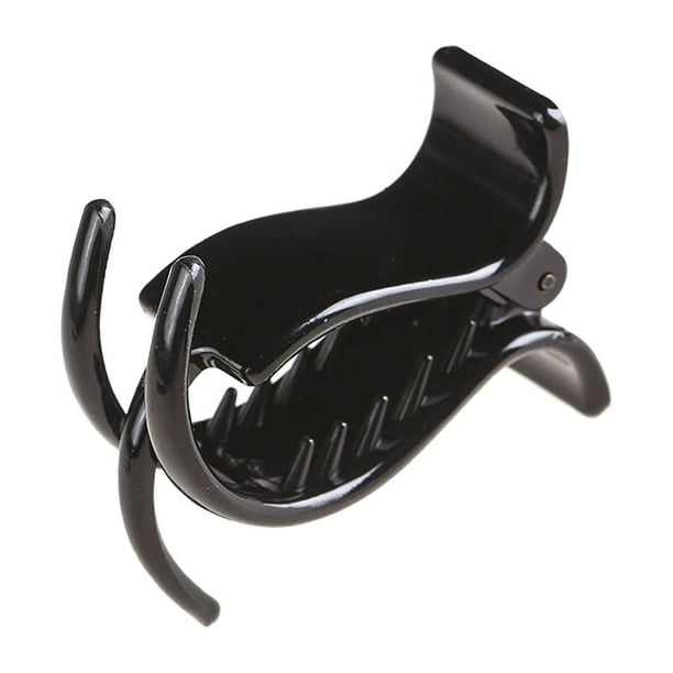 Pinza para el pelo francesa, accesorios para peinar el cabello, agarre antideslizante, tocado para la mandíbula, cola de caballo Negro