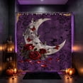 thumbnail image 5 of Yhmxh Halloween & Fall Shower Curtain with 12 Hooks, Gothic Moon Cute Ghost Autumn Cat Pumpkin Bathroom Curtain Set, Waterproof Polyester Bath Curtain for Bathroom Home Decor, 5 of 6