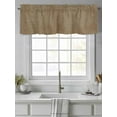 thumbnail image 4 of Valances for Windows Brown Linen Rod Pocket Cafe Window Treatments Valance Curtains for Kitchen Bathroom Laundry Basement Windows 56"x16", 4 of 9