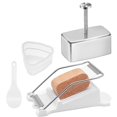 thumbnail image 1 of Onigiri Mold Set Stainless Steel Musubi Mold with Slicer and Triangle Rice Ball Mold and Rice Spoon Musubi Press Mold, 1 of 5