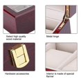 thumbnail image 2 of 5 Compartment Wooden Watch Storage Box with Clear Window and Non-Slip, 2 of 3