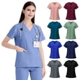 thumbnail image 3 of Medical Nursing Uniforms Set Doctor Work Surgical Uniforms Shirt and Pant Set Unisex, 3 of 10