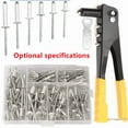 thumbnail image 2 of Heavy Duty Riveter Set Pop Rivet Gun 120Pcs Blind Rivets Assortment Kit Hand Tools Rivet Nut Tool, 2 of 9
