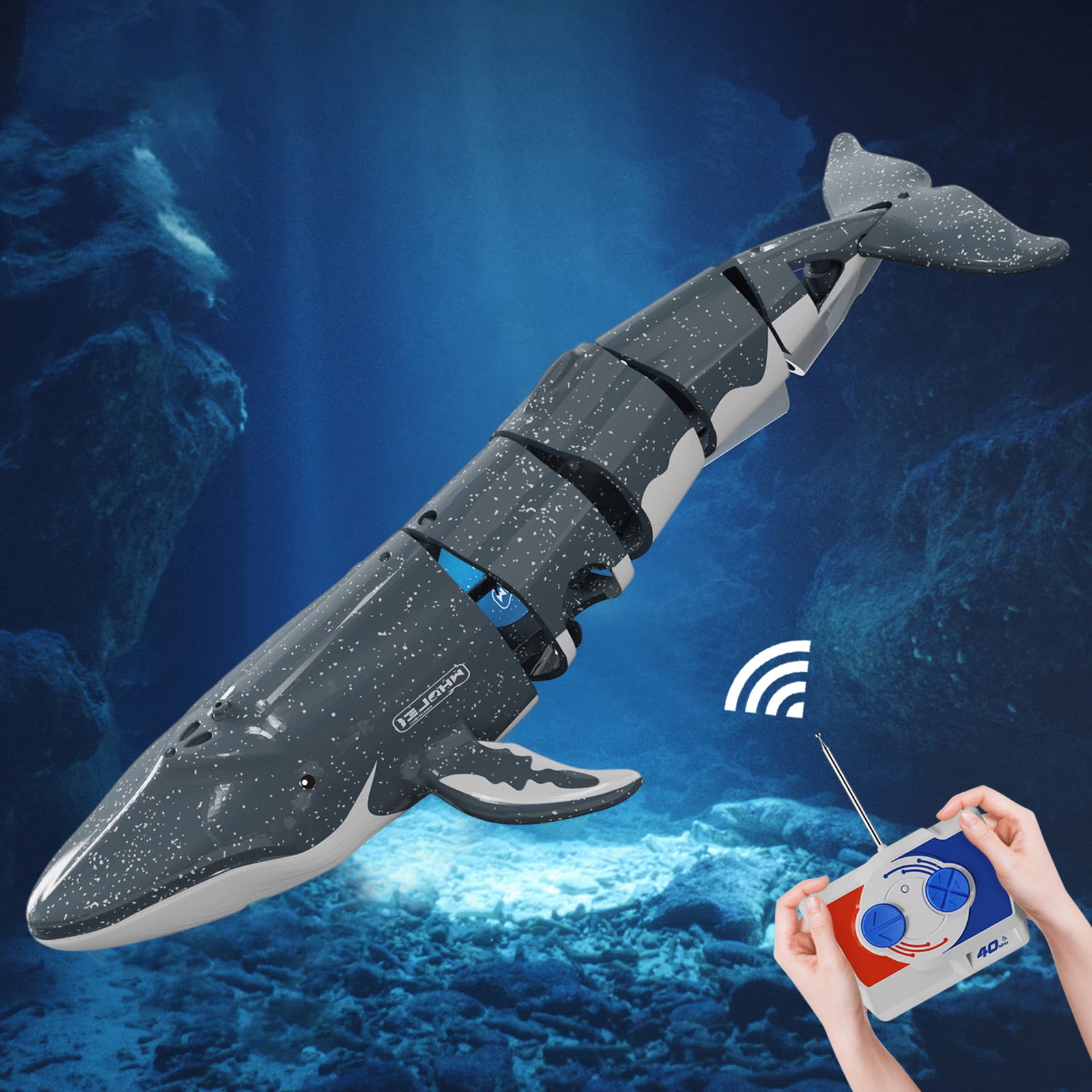 Pinfect RC Water Spray Dive Whale Waterproof RC Boat Water Toys 90Mah for Boys and Girls