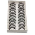 thumbnail image 1 of Banda negra gruesa y larga con forma de cruz negra para pestañas postizas HUOGUO, 10 pares, 1 of 5