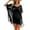 Black, variant on TechWave Strapless Bathing Suits for plus Size Women Women Bikini Bottoms Kaftan Bikini Beach Tops Swimwear Women's Trim Loose Up Cover Chiffon Tassels Plus Size Swimwear