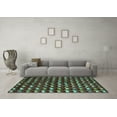 thumbnail image 3 of Ahgly Company Indoor Rectangle Abstract Turquoise Blue Modern Area Rugs, 7' x 9', 3 of 4