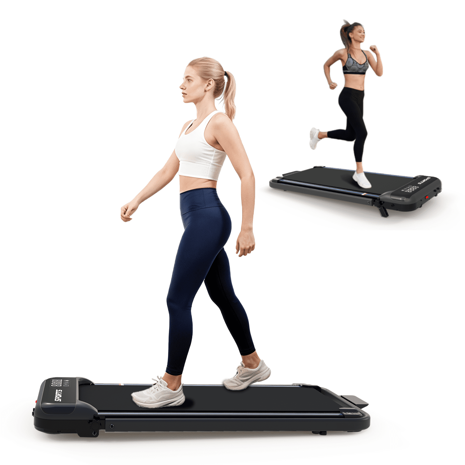 CZBZ 3 in 1 Under Desk Treadmill with 9% Incline, Handle Bar, Portable Foldable Walking Pad with 2.5HP Quiet Motor for Home Office Walking Jogging, Remote Control & LED Display, 265LBS Capacity