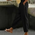 thumbnail image 2 of QHFBli Wide Leg Pants for Women High Wasited Baggy Palazzo Pants Casual Pull On Bell Bottom Smocked Elastic Waist Pants, 2 of 5